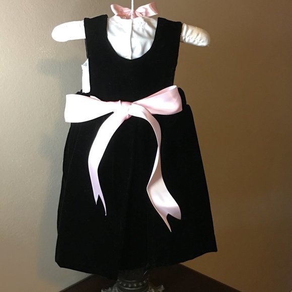 Elegant Grandma-Made 2-piece Layered Pinafore Velvet Baby Dress 👶🎀 - Picture 5 of 15